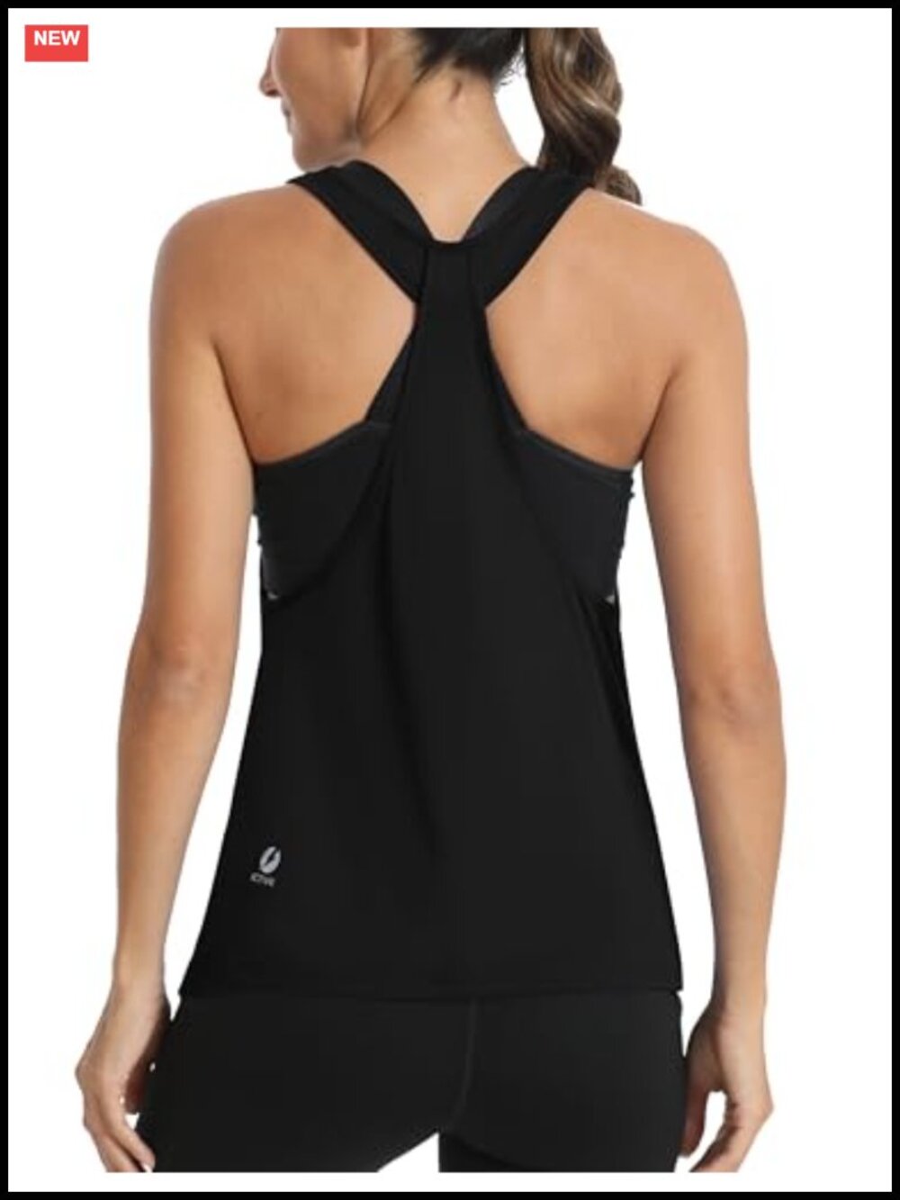 Sleeveless Open Back Muscle Racerback Workout Tank Top for Women